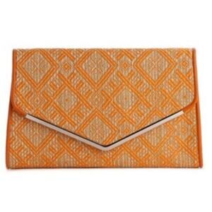 Kelly & Katie Fall Straw Flap Clutch